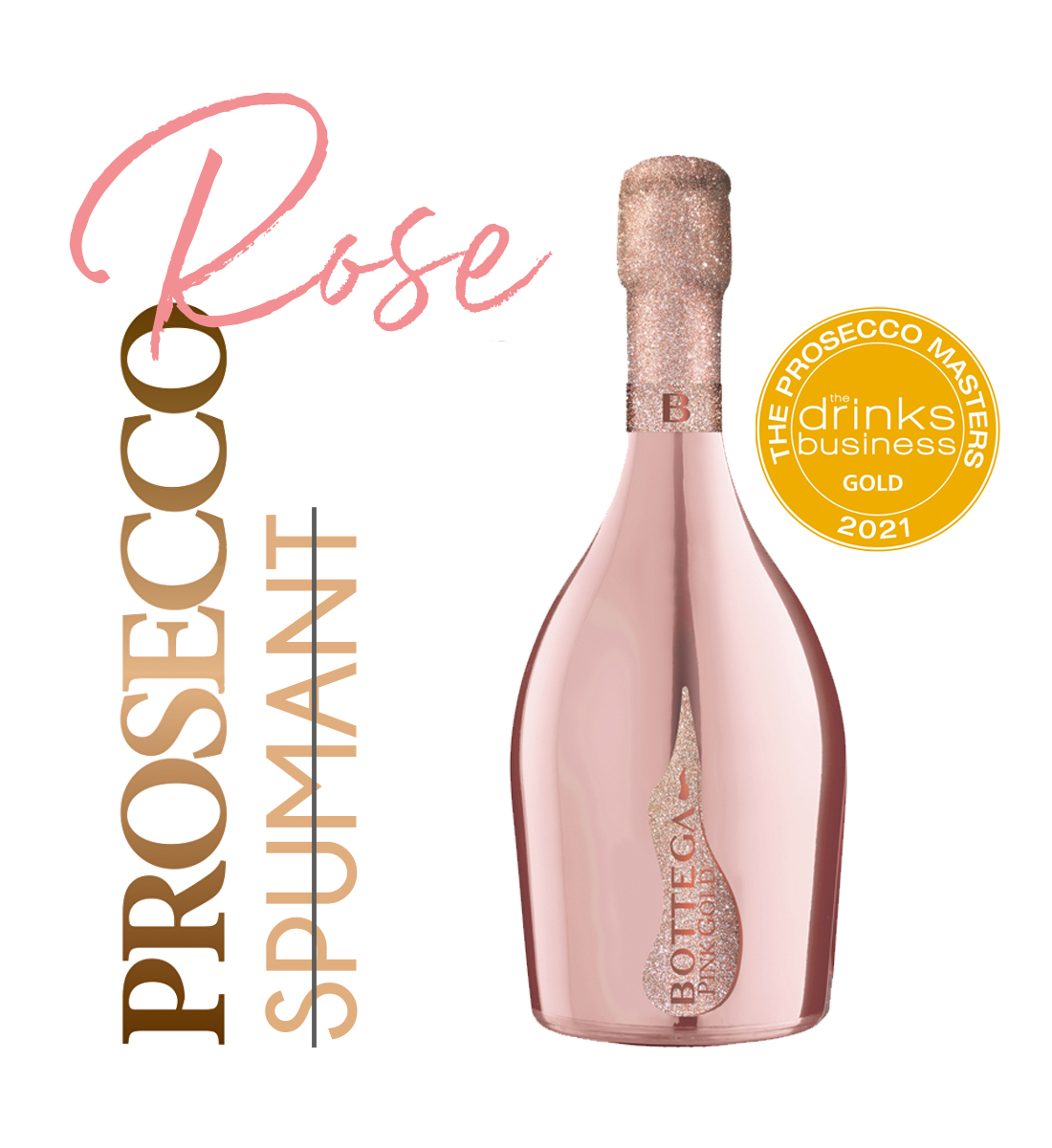 Bottega Pink Gold Prosecco Rose 0.75L 0.75L